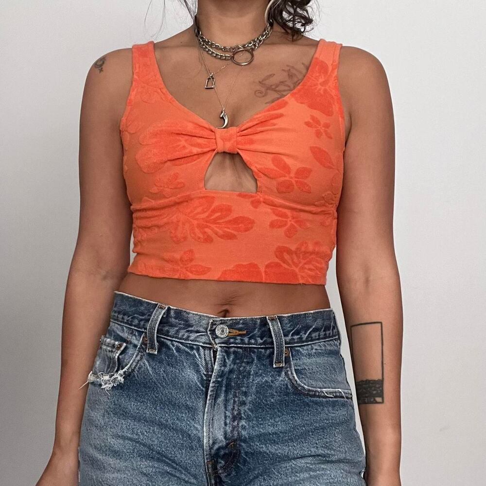 Terry cloth cut out tank